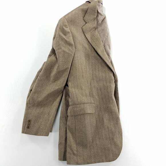 Coppley Zegna Bocelli Sport Coat Brown Herringbone Wool Modern Bespoke Vent 42T - Picture 6 of 16